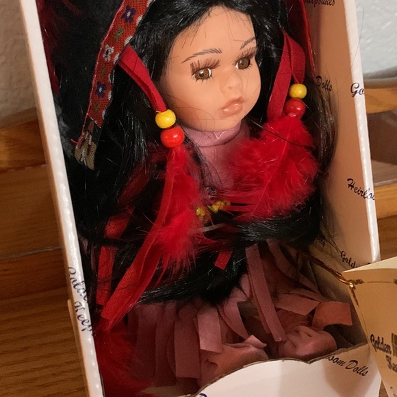 Heirloom Porcelain Doll of a Native.Looking Girl - Picture 2 of 8